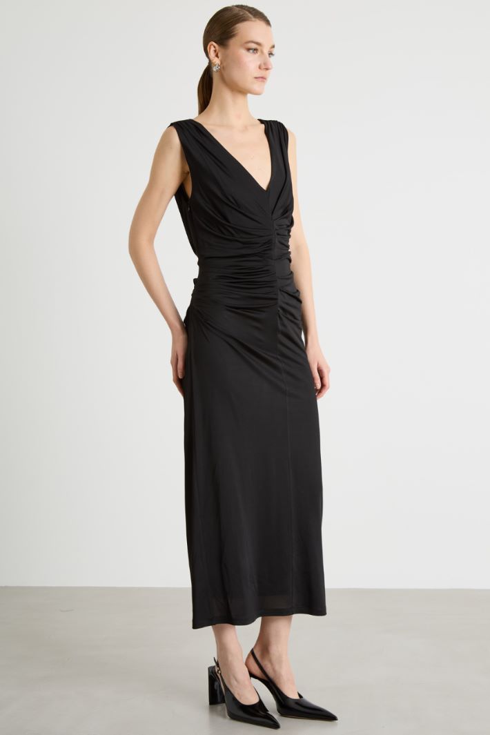 Ruched-Front Jersey Dress Intrend - 2