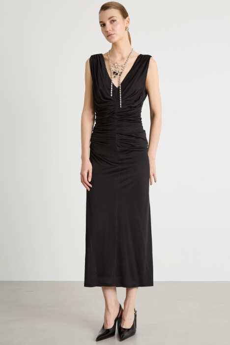 Ruched-Front Jersey Dress Intrend