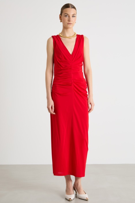 Abito in jersey con arricciatura centrale Intrend