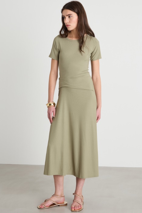 Vestido de punto de canalé