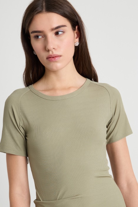 Vestido de punto de canalé