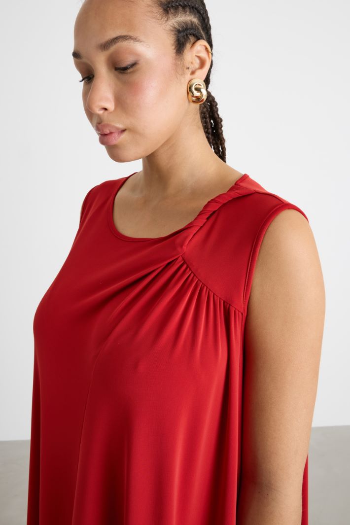 Twist-detail jersey dress Intrend - 3