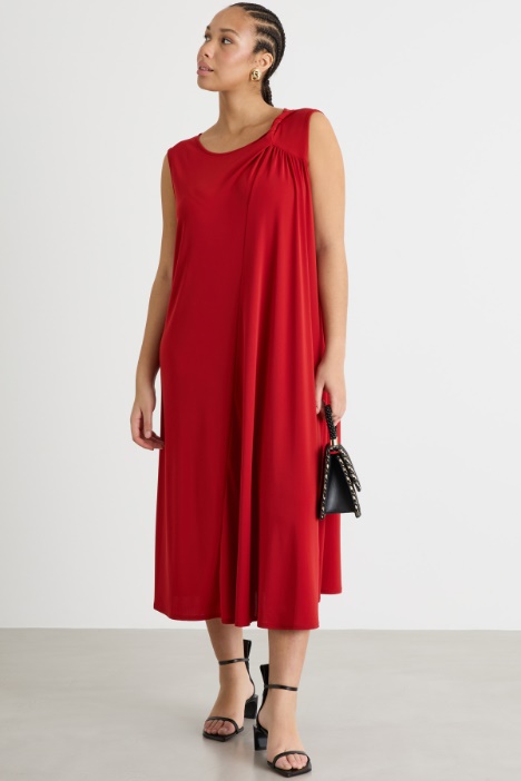 Twist-detail jersey dress Intrend