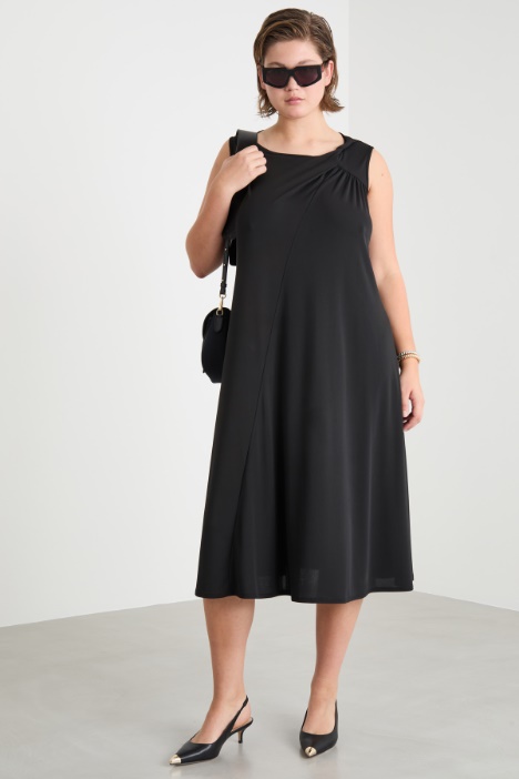 Twist-detail jersey dress Intrend