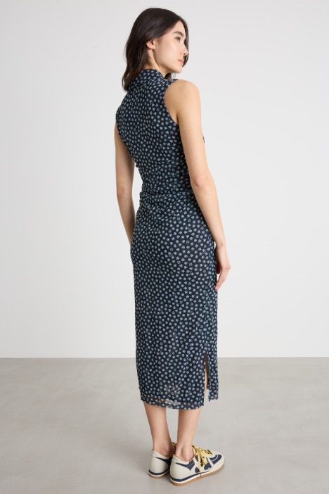 Abito a polo in jersey tulle