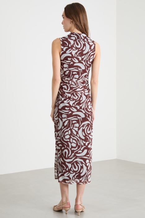 Abito a polo in jersey tulle