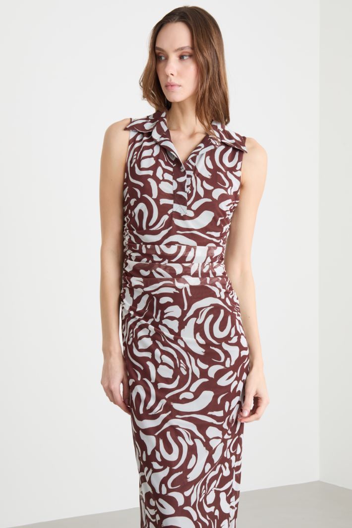 Polo dress in jersey tulle Intrend - 2