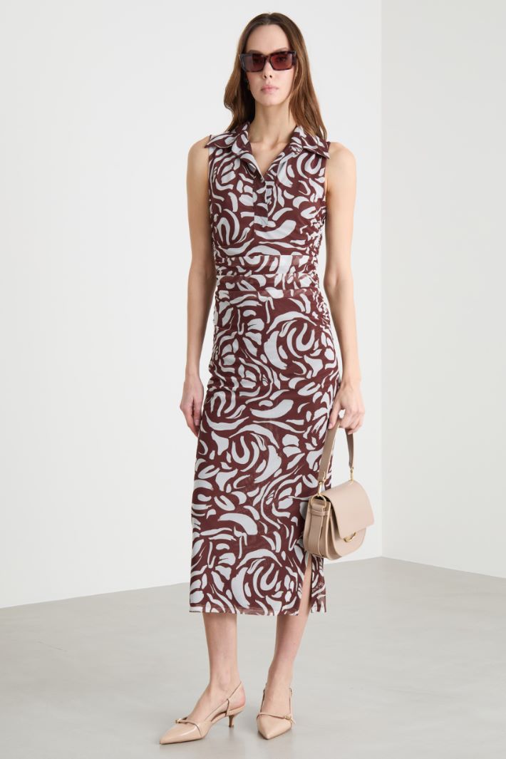 Polo dress in jersey tulle Intrend