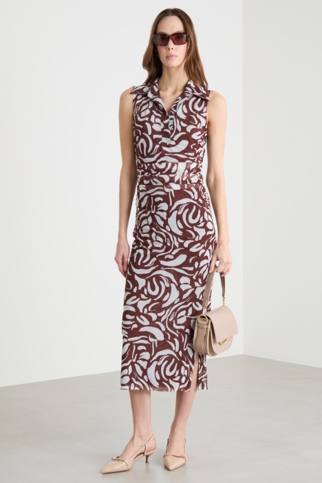 Polo dress in jersey tulle Intrend