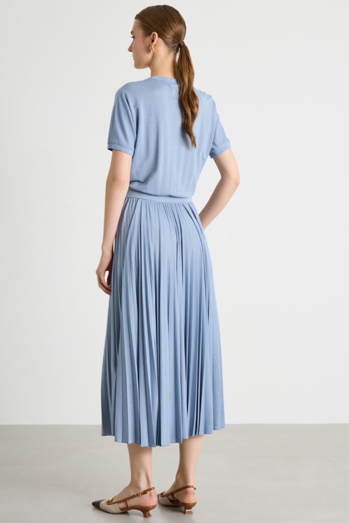 Plissé-Skirt Dress Intrend - 4