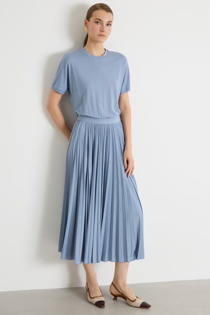 Plissé-Skirt Dress Intrend - 2