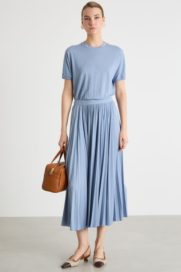 Plissé-Skirt Dress Intrend