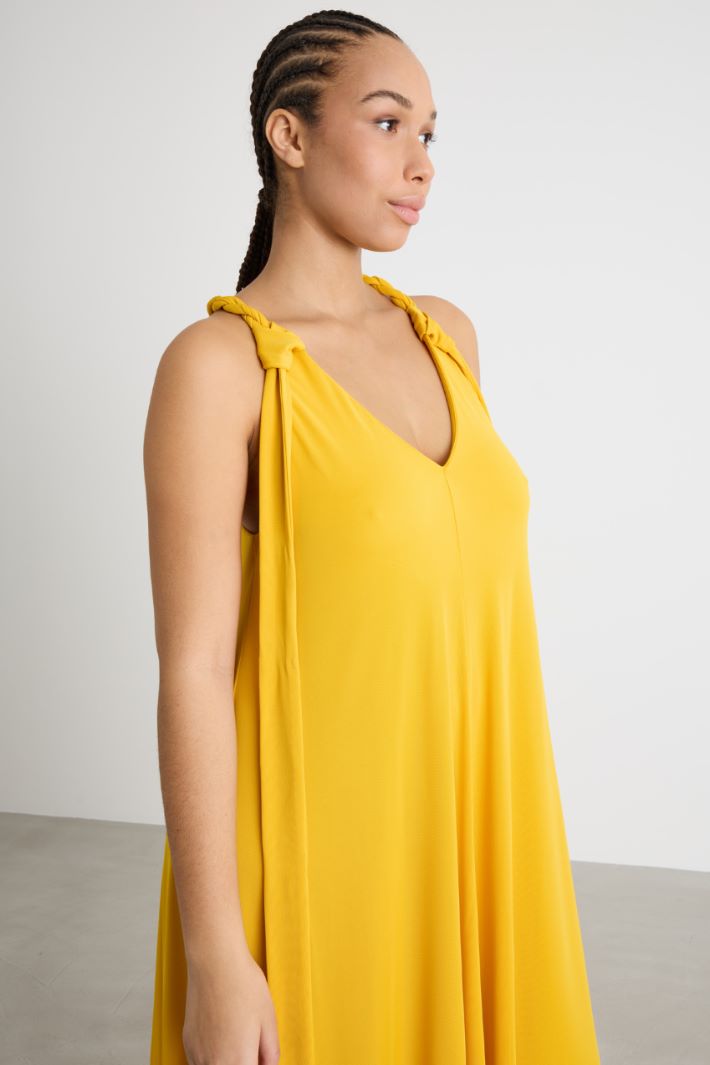 A-line jersey dress with twisted straps Intrend - 3