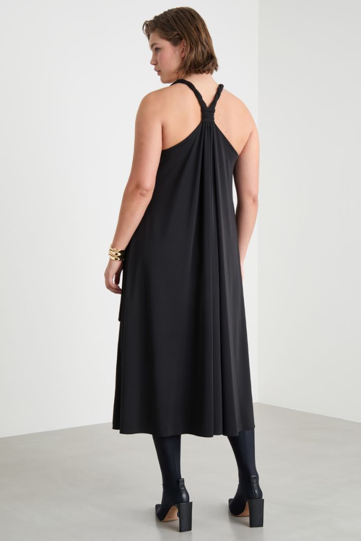 A-line jersey dress with twisted straps Intrend - 4