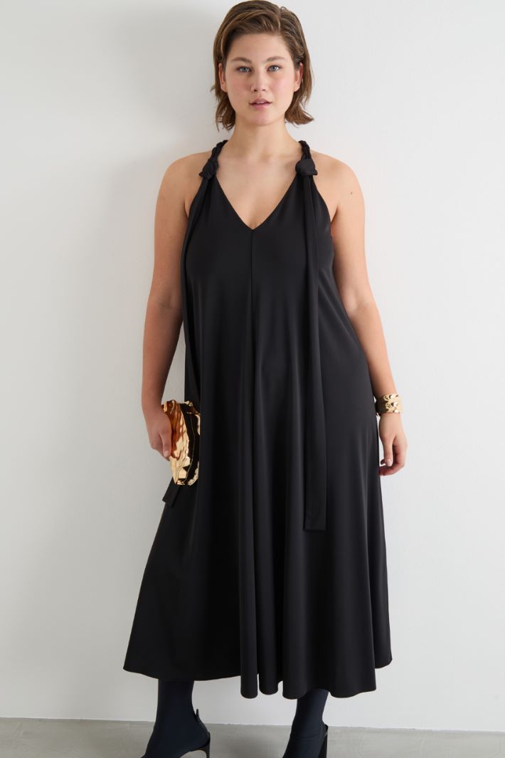 A-line jersey dress with twisted straps Intrend - 2