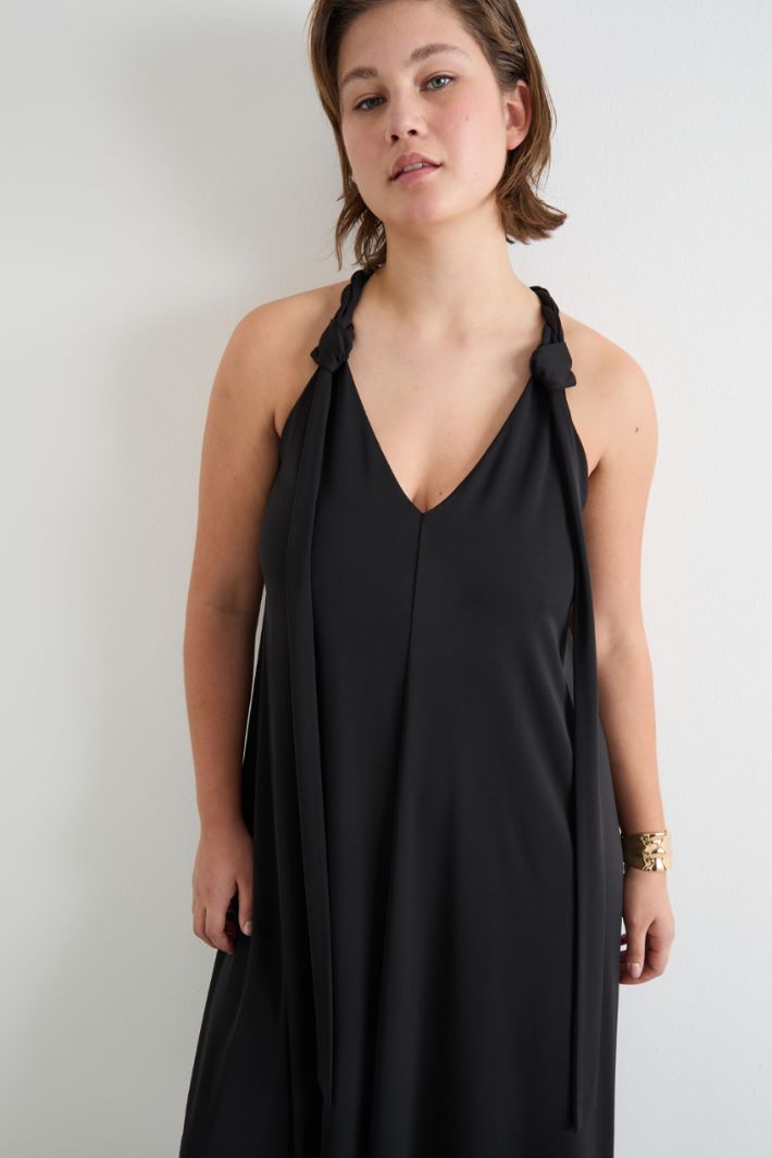 A-line jersey dress with twisted straps Intrend - 3