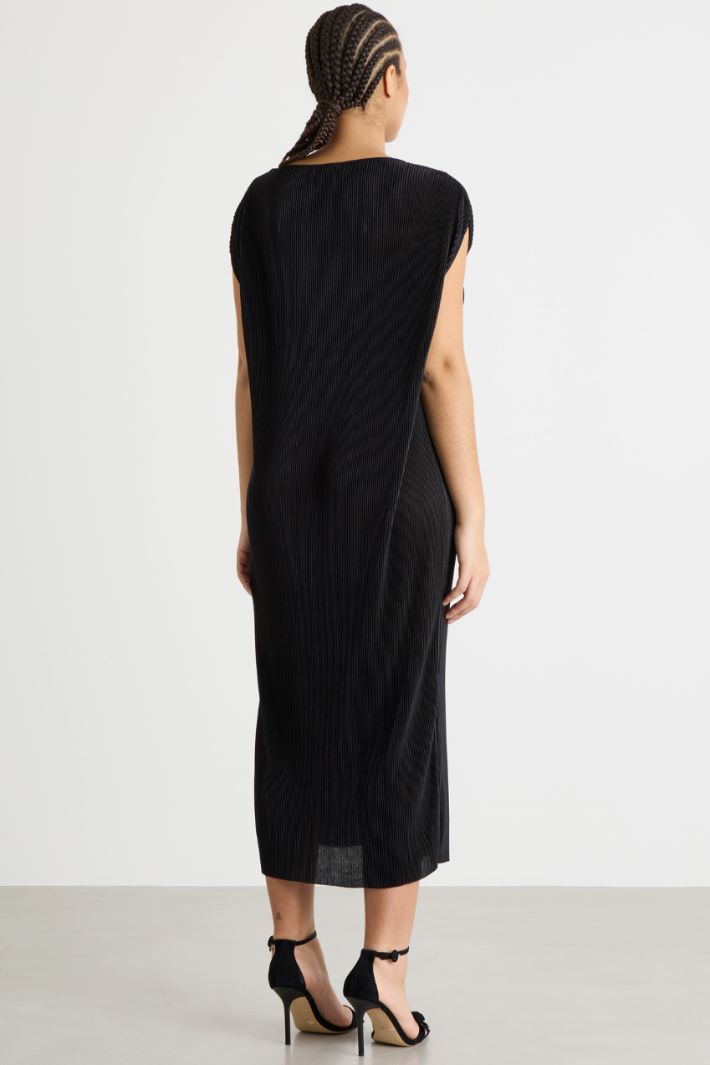Abito midi in jersey plissé Intrend - 3