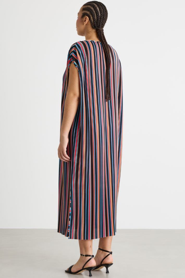 Pleated Jersey Midi Dress Intrend - 4