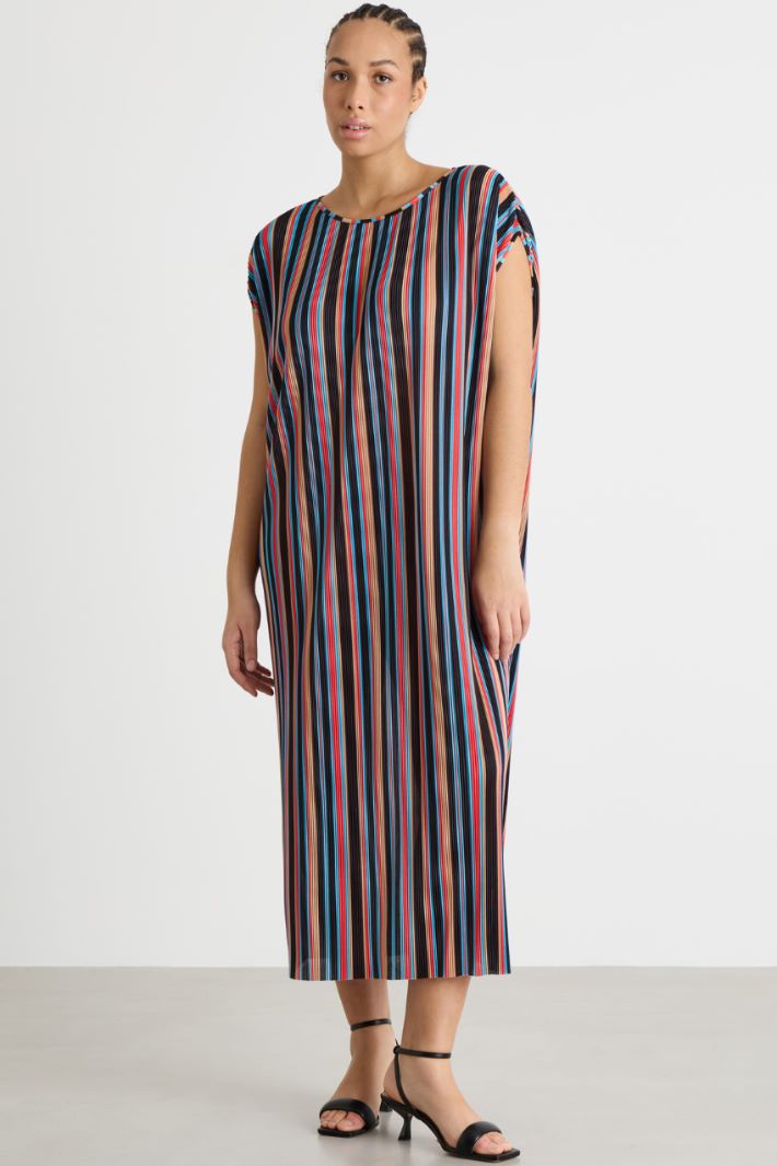 Pleated Jersey Midi Dress Intrend - 2