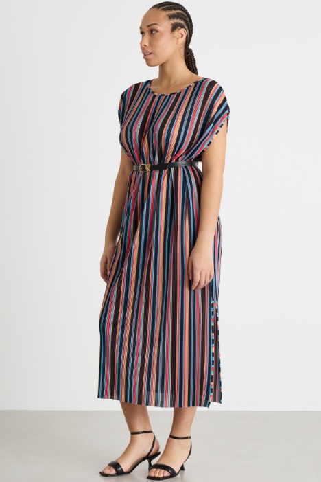 Pleated Jersey Midi Dress Intrend