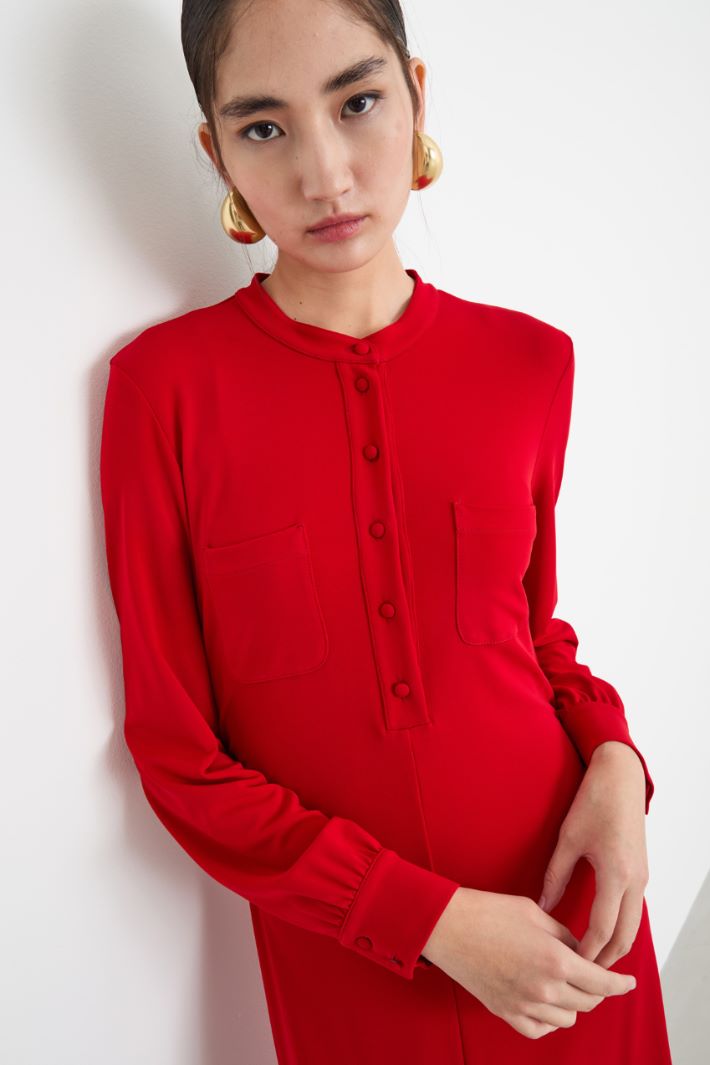 Slit-front jersey dress Intrend - 3