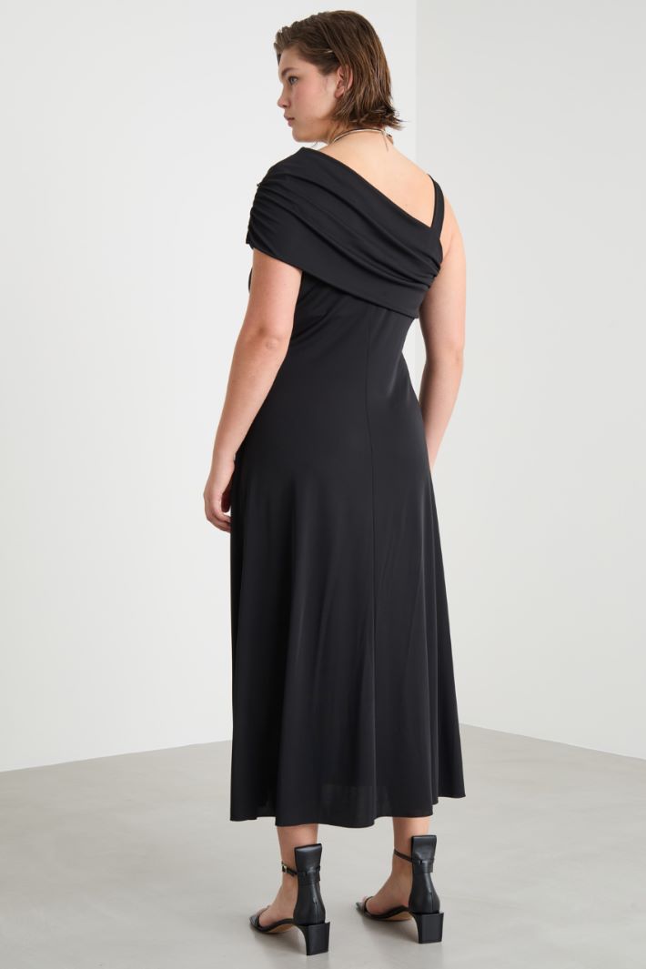 Embellished one-shoulder jersey dress Intrend - 4