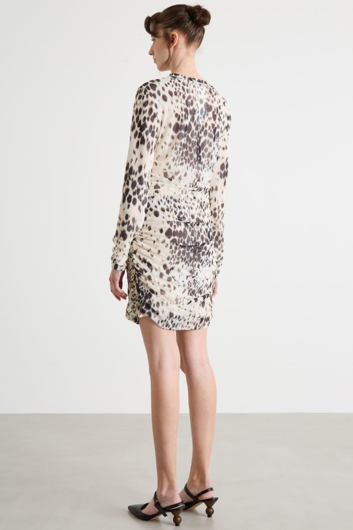 Fitted Printed Dress Intrend - 4