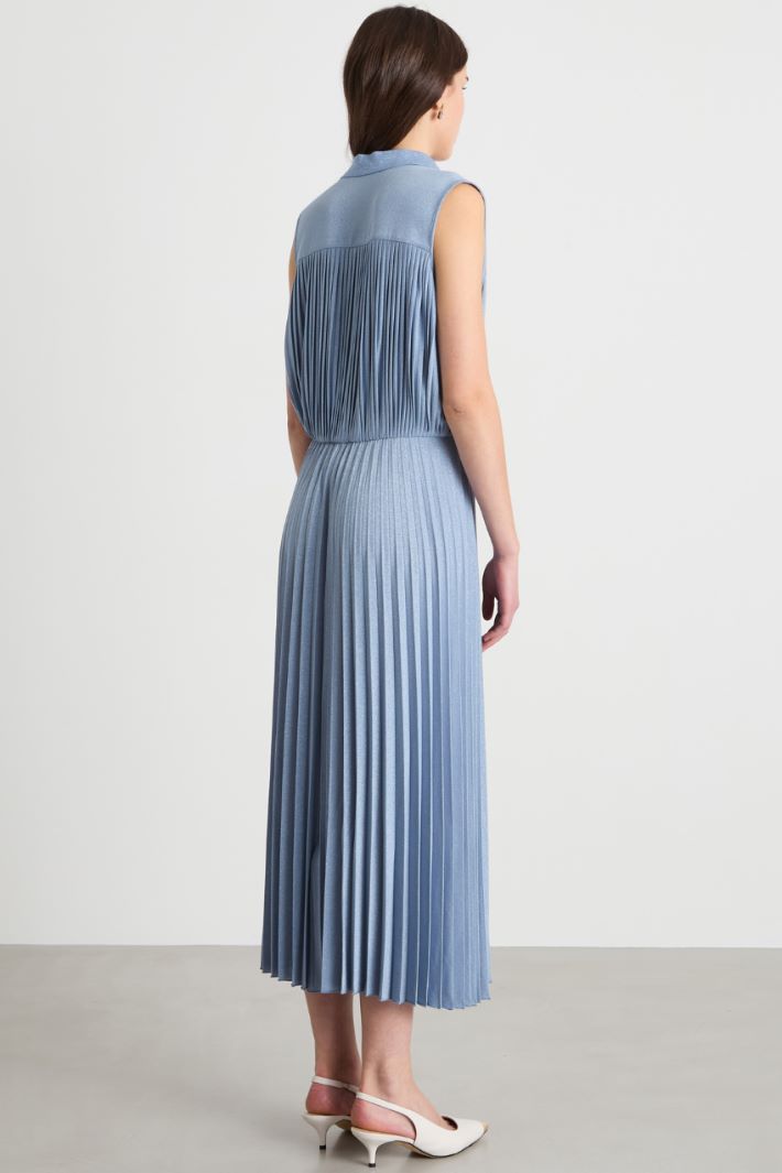 Abito smanicato con gonna plissé Intrend - 4