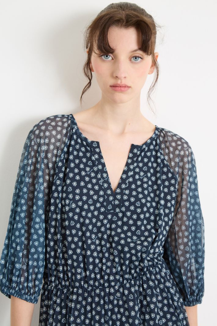 Balloon-Sleeve Dress Intrend - 3