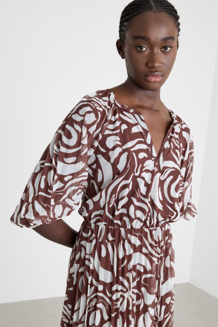 Balloon-Sleeve Dress Intrend - 3