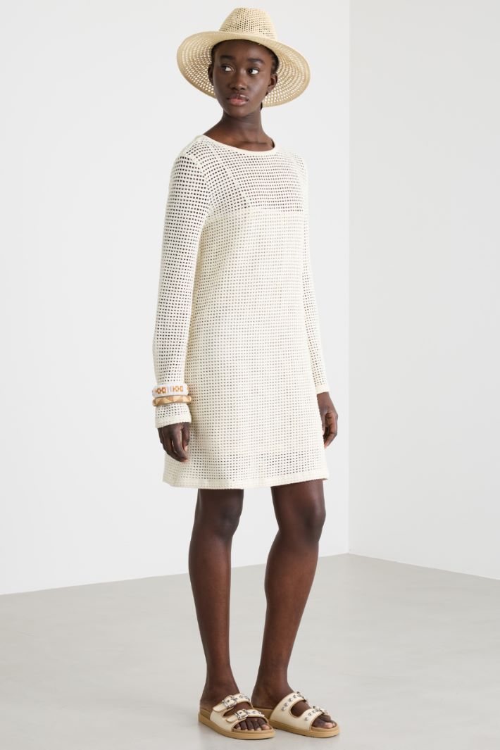 Abito in jersey rete Intrend