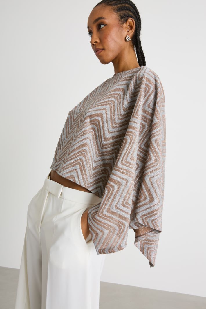 Jacquard jersey blouse Intrend - 2