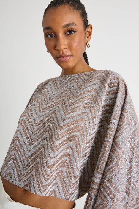 Blusa de punto jacquard