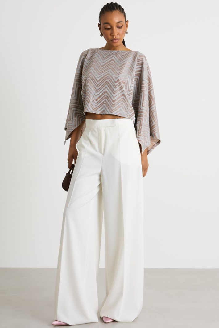 Jacquard jersey blouse Intrend