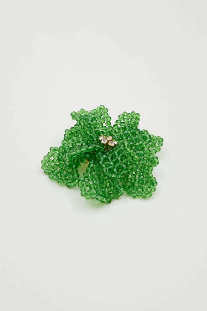 Beaded flower brooch Intrend - 2