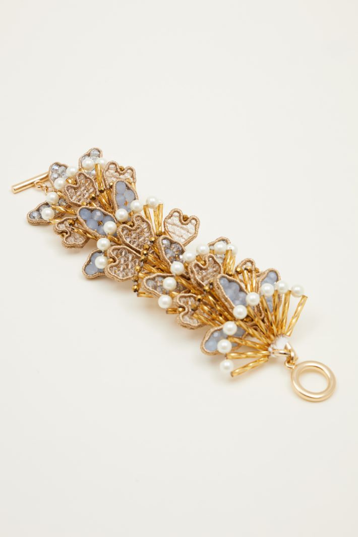 Floral and beaded bracelet Intrend - 2