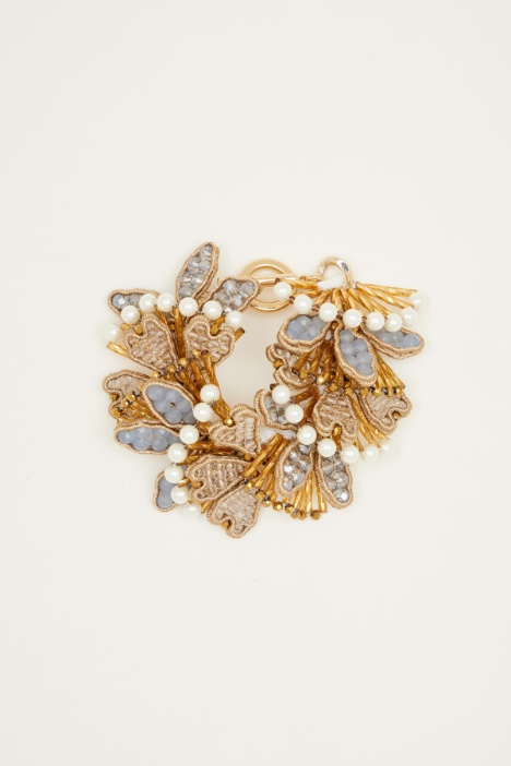 Floral and beaded bracelet Intrend