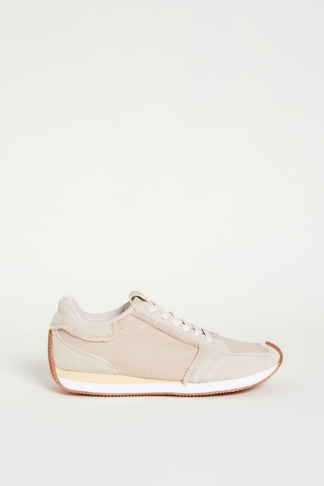 Canvas and leather trainers Intrend