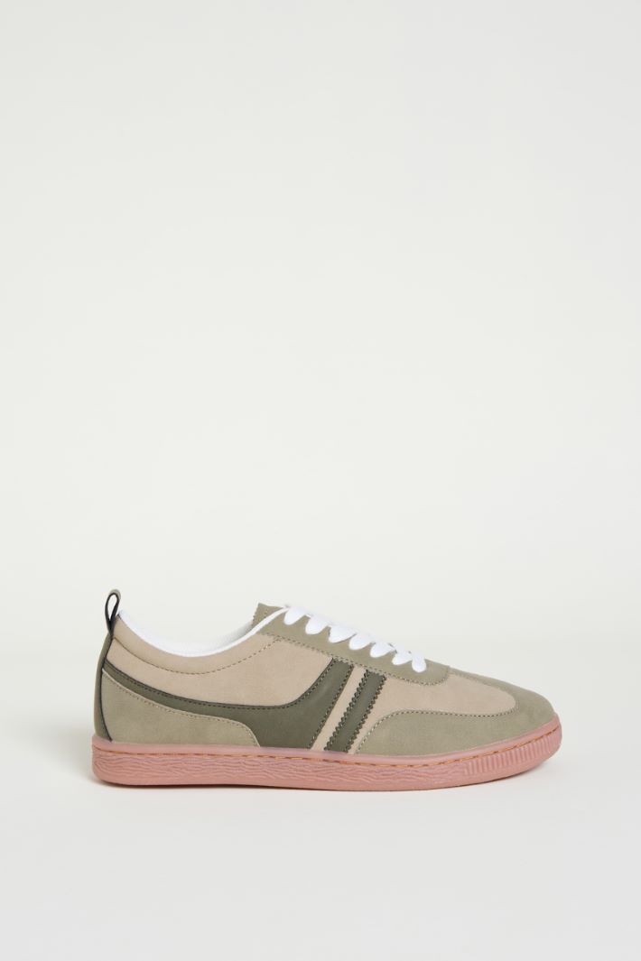 Colour-block jersey trainers Intrend
