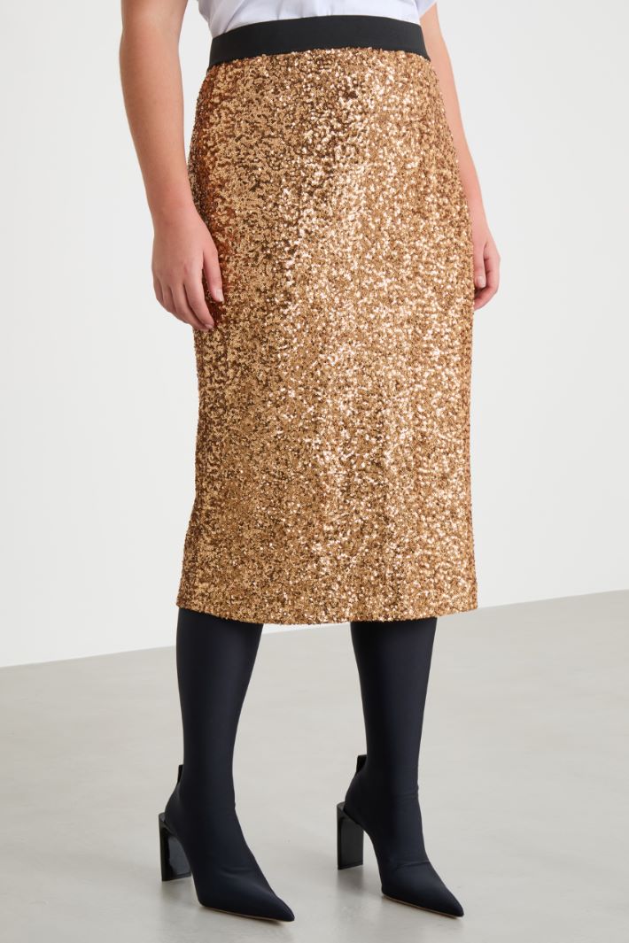 Sequin-embroidered tulle skirt Intrend - 2