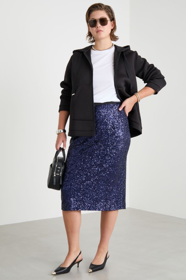 Sequin-embroidered tulle skirt Intrend
