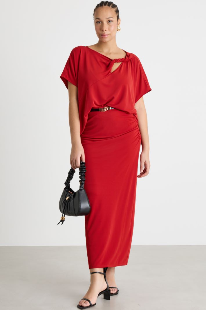 Long jersey pencil skirt Intrend