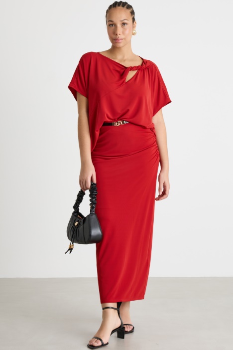 Long jersey pencil skirt Intrend