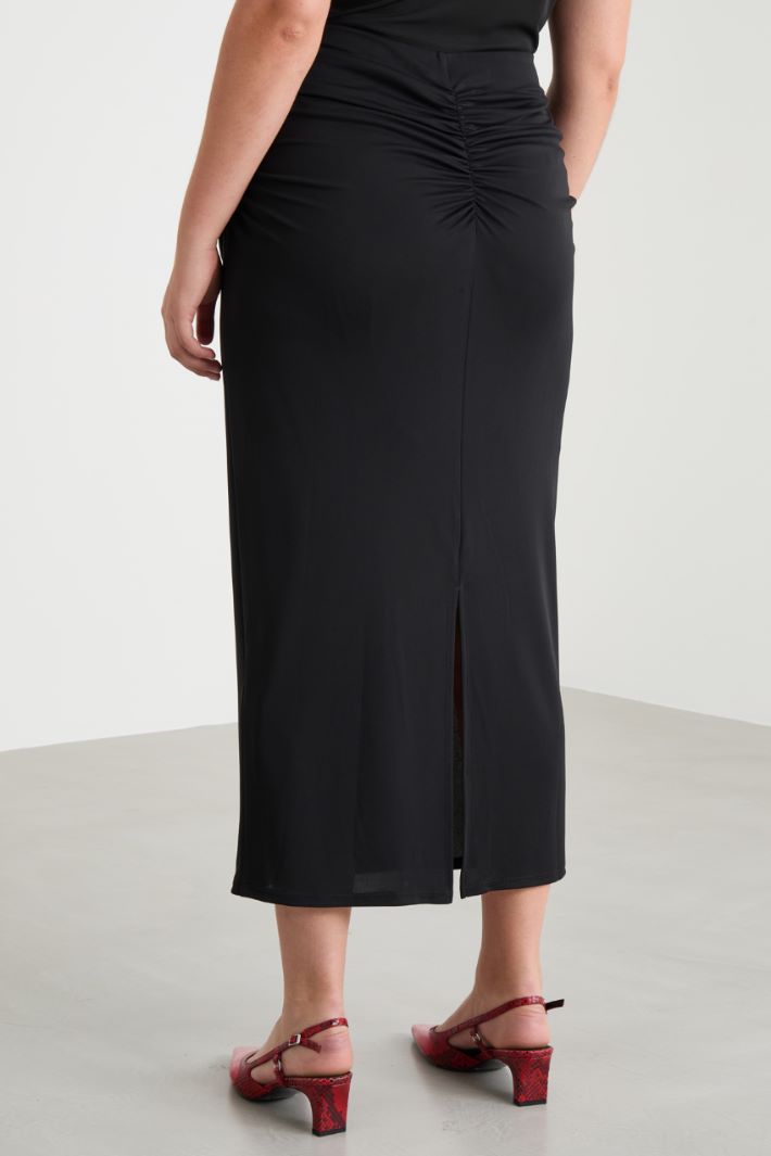 Long jersey pencil skirt Intrend - 4
