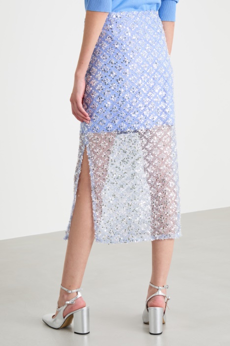 Gonna in rete con paillettes