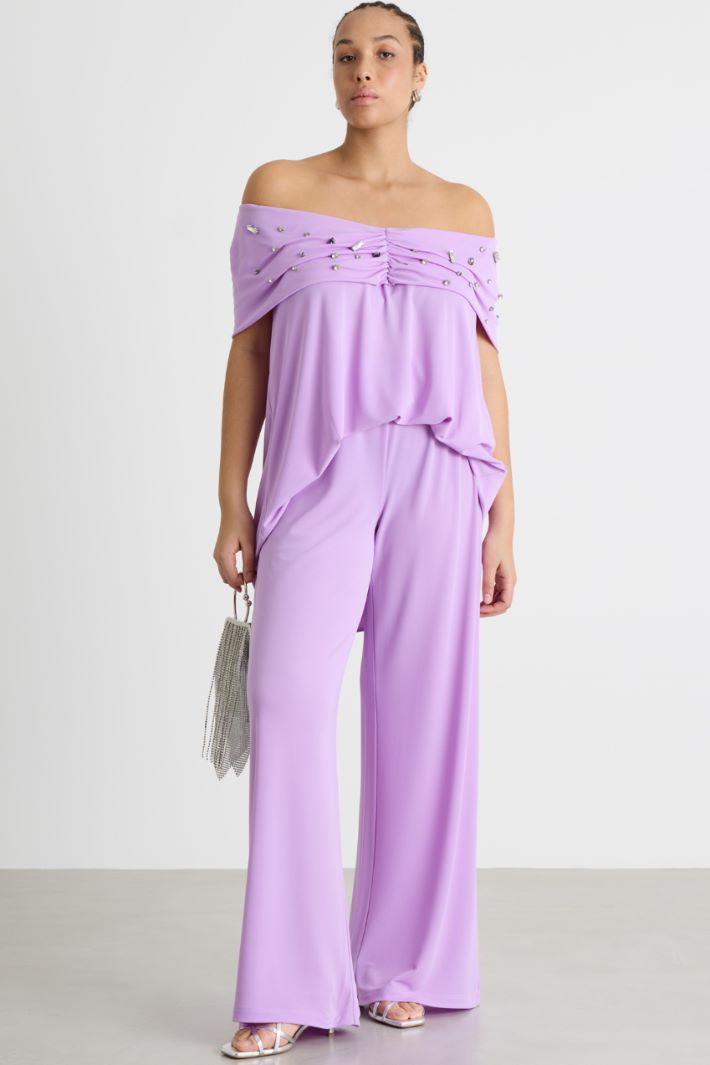 Wide-leg jersey trousers Intrend