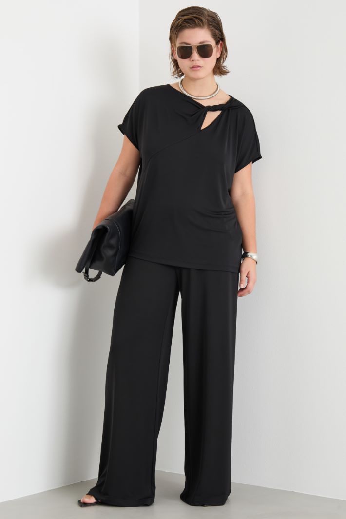 Wide-leg jersey trousers Intrend