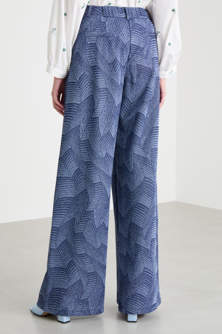 Jacquard jersey trousers Intrend - 4