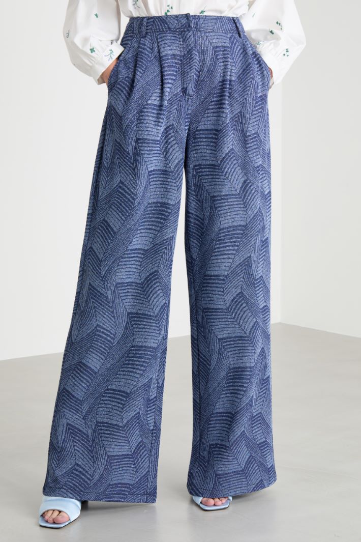 Jacquard jersey trousers Intrend - 2