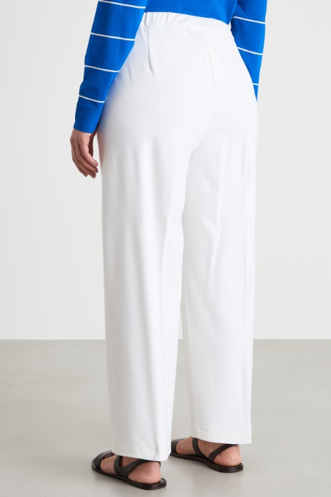 Pantalone cropped in jersey